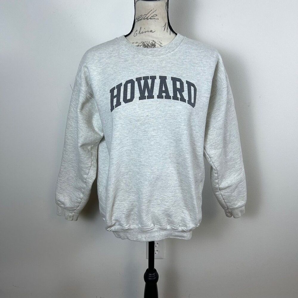 Howard University Sweatshirt Womens Small Gray Hanes Ultimate Cotton Pullover